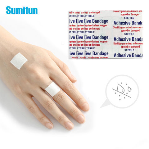 50pcs Square Band Aid Wound Dressings Sterile Hemostasis Breathable Stickers First Aid Bandage Wound Cushion Adhesive Plaster 2022 - купить недорого