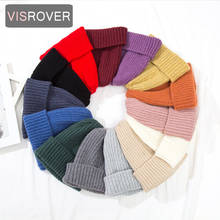 VISROVER 14 Colorsways Woman/Man/Kid Winter Hat Acrylic Beanie Unisex Crochet Knit Cap Skullies Beanies Warm Caps Kid Bonnet 2024 - buy cheap