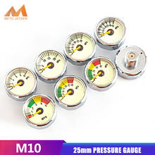 PCP Paintball Scuba Din Valve Regulator Pump Luminous M10x1 Thread Mini Air Pressure Gauge Manometre 10Mpa 30Mpa 35Mpa 1 Inch 2024 - buy cheap