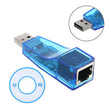 USB Ethernet адаптер USB 2,0 к RJ45 Ethernet Сетевая карта LAN адаптер для ноутбука ПК 10/100 Мбит/с USB Ethernet разъем 2024 - купить недорого