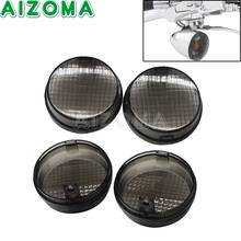 4x 3/4 "universal lâmpada/led luz capa lente da motocicleta turn signal indicator lentes para kawasaki vulcan 1600 honda vt vtx 1300 2024 - compre barato