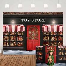 Merry Christmas Toy Store Photo Background Christmas Winter Snow Photography backdrop Children Baby Birthday Prop Photocall 2024 - buy cheap