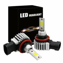 Bombilla LED para faro delantero de coche, Luz antiniebla de modelado, superblanca, 110 K, 6000K, 3k, 12V, H4, H11, H1, H3, H7, 8000 W, 20000lms, 2 piezas 2024 - compra barato