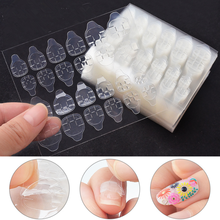 10 листов, прозрачная Двухсторонняя клейкая наклейка для ногтей, ультратонкая клейкая лента для самостоятельного изготовления ногтей, накладные ногти, инструменты для дизайна ногтей 2024 - купить недорого