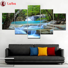 Diamond Painting Natural scenery, forest trees and waterfalls Cross Stitch Diamond Mosaic Picture Of Rhinestone Embroidery5pcs 2024 - buy cheap