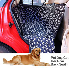 Protetor para assento de carro para animais de estimação, tecido oxford com estampa de pata, capa de assento de carro para cães, esteira de rede à prova d'água 2024 - compre barato