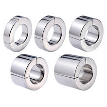 Gravity Stainless Steel Magnetic Lock Metal Scrotum Pendant Ball Stretcher Testis Weight Cock Ring Penis Bin Sex Toys for Men 2024 - buy cheap