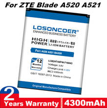 Losoncoer bateria de alta qualidade 4300mah, para zte blade a520 a521 ba520 2024 - compre barato