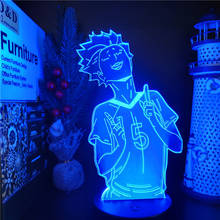 Haikyuu Tendou Satori фигурка светодиодный ночсветильник аниме 3D лампа Детская Спальня Декор Светильник манга гаджет Рождественский подарок ночник лампа 2024 - купить недорого