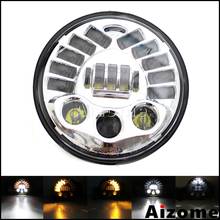 Motorcycle 7 inch LED E-mark E9 Headlamp DRL Turn Signals 7" Headlight Projector For Harley Softail Dyna Touring Chopper Custom 2024 - buy cheap