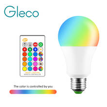 Led Bulb Lights 5W 10W 15W E27 RGB RGBW AC 110V 220V 16 Colors Changeable With 24Keys IR Romote Control Home Decoration Led Bulb 2024 - buy cheap