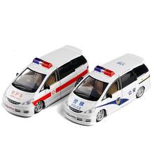 1:32 High Simulation Toyota Previa Overlord Six Open Door Sound and Light Police Car Ambulance Alloy Car Model Metal Toy 2024 - buy cheap