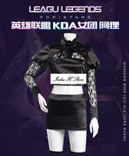 Fantasia para cosplay da baddest kda ahri, traje personalizado/tamanho 2024 - compre barato