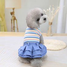 Vestido de verano para perro, Falda vaquera para gato, cachorro, ropa para perro pequeño, Pomerania, Yorkshire, Shih, Tzu, caniche maltés, Schnauzer 2024 - compra barato