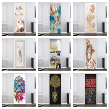 Цветы музыкальные обои самоклеящиеся двери росписи Съемные Виниловые домашний декор художественные наклейки плакат, наклейки на стену 2024 - купить недорого