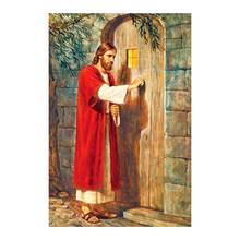 Jesus Came Knocking on the Door Diamond Painting Round Full Drill Religious Figure DIY Mosaic Embroidery 5D Cross Stitch Gifts 2024 - buy cheap