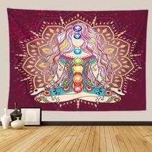 Yoga Tapestry Series Dormitory Decoration Family Living Room Bedroom Hippie mandala Psychedelic Background Wall Tapestry 2024 - buy cheap