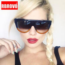 RBROVO 2021 Retro Sunglasses Women Vintage Glasses For Women/Men Big Sunglasses Women Luxury Brand Mirror Oculos De Sol Feminino 2024 - buy cheap