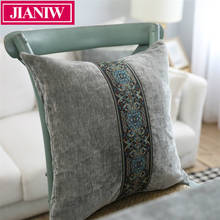 JIANIW Modern Splice Embroidered Lace Luxurious Cotton Pillowcase Pillow Case Cover with lace without pillow interior 2024 - buy cheap