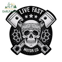 Earlfamily 13cm x 13cm estilo do carro à prova dwaterproof água adesivos de vinil crânio ao vivo rápido auto moto carro de corrida motocicleta tuning diy decalque 2024 - compre barato