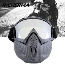 Зимняя мужская маска для мотокросса, дышащие ветрозащитные очки для мотоцикла, мотоцикла, скутера 2024 - купить недорого