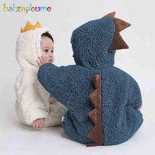 Spring Newborn Rompers Baby Costume Infant Boys Girls Clothes Fleece Long Sleeve Hooded Cartoon Cute Dinosaur Jumpsuit BC1348-1 2024 - buy cheap