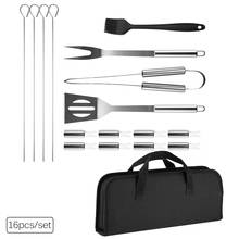 BBQ Grill Accessories Set Heavy Duty Stainless Steel Home BarbecueGrill Utensils with Portable Case 2024 - buy cheap