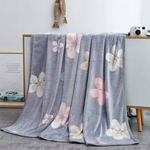 New 1PC Gray flowers Knitting Blanket Bedding Quilt Play Blanket Warm Anti-Pilling Super Soft Microplush Flannel Blanket 2024 - buy cheap