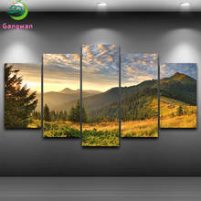 Pintura em diamante cenários naturais, pôr-do-sol, montanhas, floresta e árvores pintura em diamante, mosaico em ponto de cruz art5 peças 2024 - compre barato