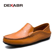 DEKABR Comfortable Handmade Leather Shoes Casual Men's Flats Design Man Driving Shoes Soft Bottom Leather Men Shoes Size 38-47 2024 - buy cheap