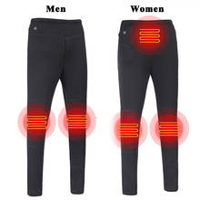 Calça térmica feminina e masculina de cintura alta com aquecimento usb, calça para caminhada, escalada e aquecimento, para esportes, ambientes externos, 2020 2024 - compre barato