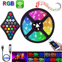 Bluetooth-compatible RGB LED Strip Light USB Cable Luces LED Lamp Ribbon Diode Tape Decor for TV Backlight Desktop Room Kitchen 2024 - buy cheap
