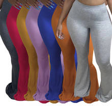 Mallas elásticas de pierna ancha para mujer, pantalones de chándal drapeados, de cintura alta, para correr, otoño, 2021 2024 - compra barato