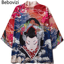 Bebovizi Brand 2019 Man Casual Clothes Japan Style Thin Kimono Men Japanese Summer Streetwear Ukiyo E Print Robe Jacket 2024 - buy cheap