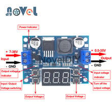 Regulador ajustável da tensão do módulo lm2596 da fonte de alimentação da c.c. step-down com display digital 3.3v 5v 12v do voltímetro do diodo emissor de luz 2024 - compre barato