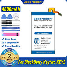 100% Original LOSONCOER 4800mAh TLP035B1 Battery For BlackBerry Keytwo KEY2 2024 - buy cheap