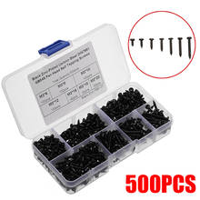 500pcs/set M3 Screw Wood Screws Counter Sunk Round Head Self Tapping Screws with Cross Recessed Carbon Steel Screws 2024 - buy cheap