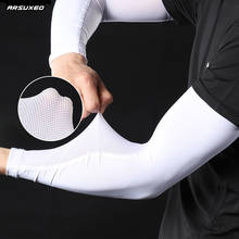 ARSUXEO Ice Silk With Mesh Arm Sleeves Sports Cycling Running Arm Sleeve Cooling UV Protection Fishing Arm Warmers Arm Protect 2024 - buy cheap