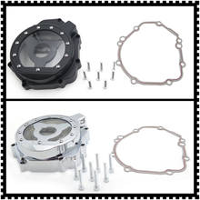 Aftermarket free shipping motorcycle parts Billet Engine Stator cover see through for Suzuki 03-05 GSXR600 750 1000 left CHROME 2024 - buy cheap