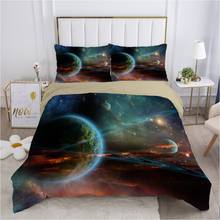 Galaxy bedding set Europe King Single Duvet cover set pillow case Bed linens Quilt cover 240x260 240x220 Black Star Red 2024 - buy cheap