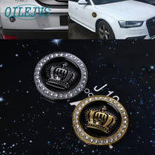Adesivo metal coroa de diamante 3d para carro, emblema adesivo de metal decoração personalizada 2024 - compre barato