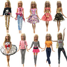NK Hot Sell 10 Set/Lot Mix Style Newest Doll Dress Beautiful Party Clothes Top Fashion Dress For Barbie Doll Best Girls' Gift 5X 2024 - buy cheap