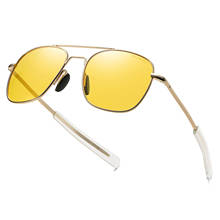 Gafas de sol polarizadas para hombre, lentes de sol con espejo de visión nocturna, estilo militar, piloto, marca de diseñador, 2021 2024 - compra barato