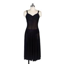 Vestido largo de LICRA y malla negra para mujer, vestido de baile lírico y contemporáneo, Ballet, novedad, 18720 2024 - compra barato