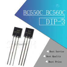 Bc550c + bc560c cada 25 peças, bc550 bc560 to92 transistor dip-3 45v 0.1a a-92 novo original 2024 - compre barato