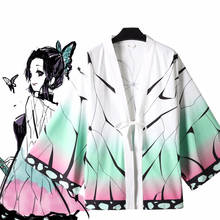 Kamado Tanjirou Cosplay Kimono Coat Yukata Demon Slayer Kimetsu no Yaiba Cosplay Costume Men Women Halloween Casual Cloak 2024 - buy cheap