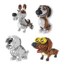 Мини-блоки PZX, симпатичная модель Ozzy Dog, Такса, мультяшный аукцион фигурка охотничьей собаки, аниме brinquedos Для детей, игрушки для девочек, подарки 2024 - купить недорого