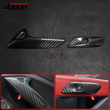 For Chevrolet Corvette C7 2014-2019 Interior Side Door Handle Molding Decoration Button Panel Cover Trim Real Carbon Fiber 2024 - buy cheap