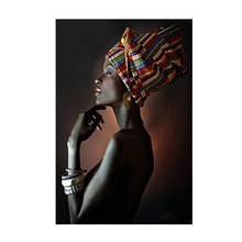 120x180 cm arte africana indiano bandana mulher pintura a óleo sobre tela cuadros posters e cópias da arte da parede imagem para sala de estar 2024 - compre barato