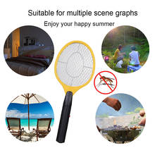 Operated Hand Racket Electric Mosquito Swatter Insect Home Garden Pest Bug Fly Mosquito New Zapper Swatter Killer 2 AA Batteries 2024 - buy cheap